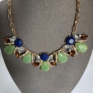 Cocktail Style Statement Necklace Marquise, Teardrop & Round Cut Acrylic Stones
